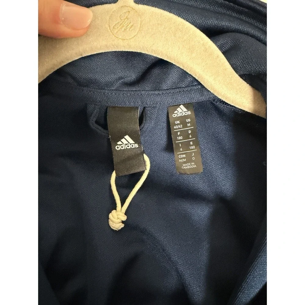Adidas 3-Stripes Men's Training Tracksuit, Full Zip Top & Jogger Pants, Navy, M